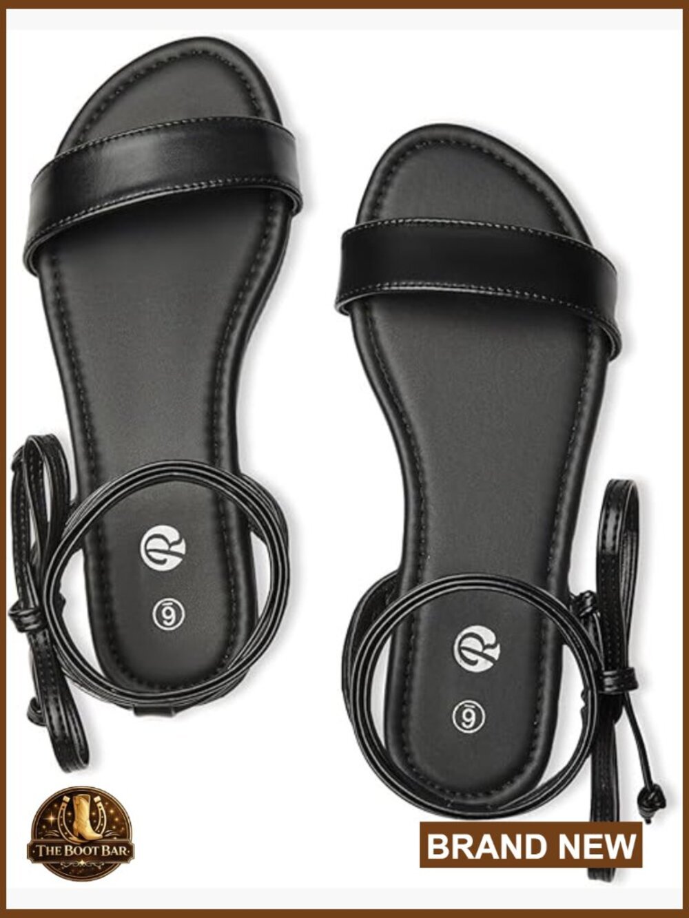 Women's Flat Sandals with Ankle Wrap, Strappy Open Toe, Comfortable Summer Shoes